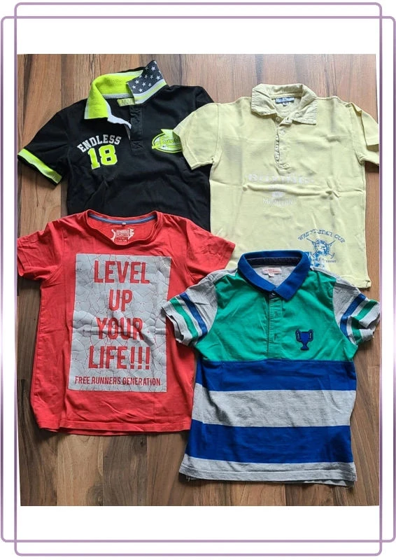 Lot de 4 t-shirts polos 8 ans
